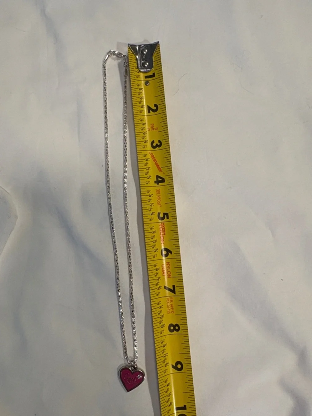 Coach Pink Heart Pendant Necklace with Crystal Accent - Picture 5 of 5